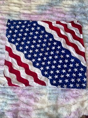 Urban Outfitters Red White and Blue Star Wave Scarf